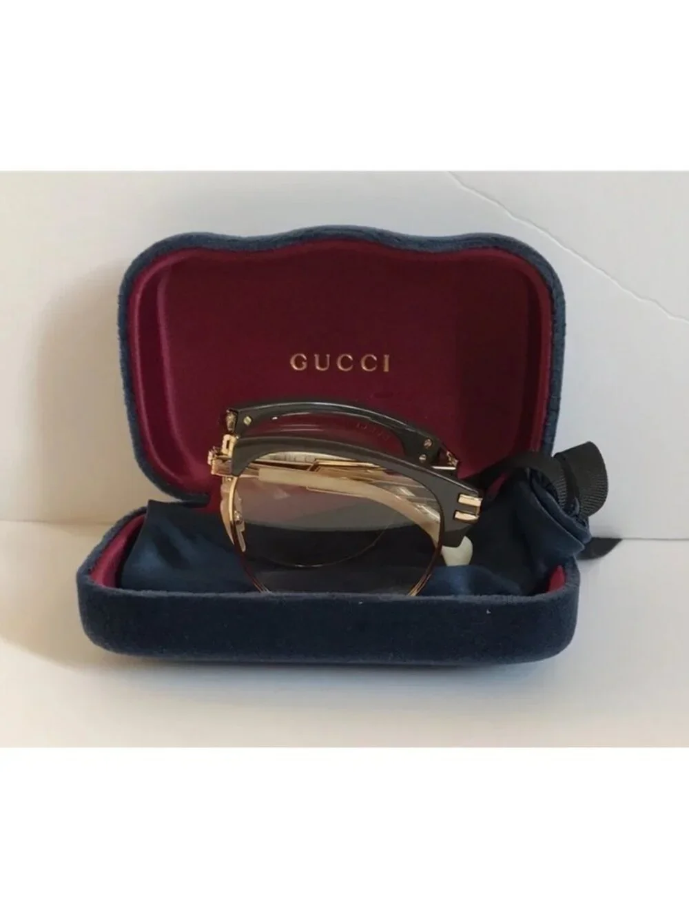New Authentic Gucci Men's Brown and Gold  GG1107S Square Sunglasses